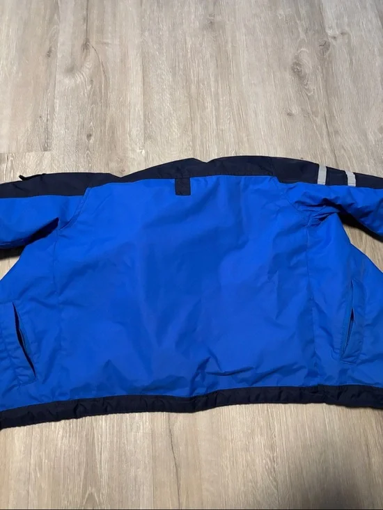 MEC Kids Royal Blue and Navy Hooded Puffer Jacket - Picture 4 of 4